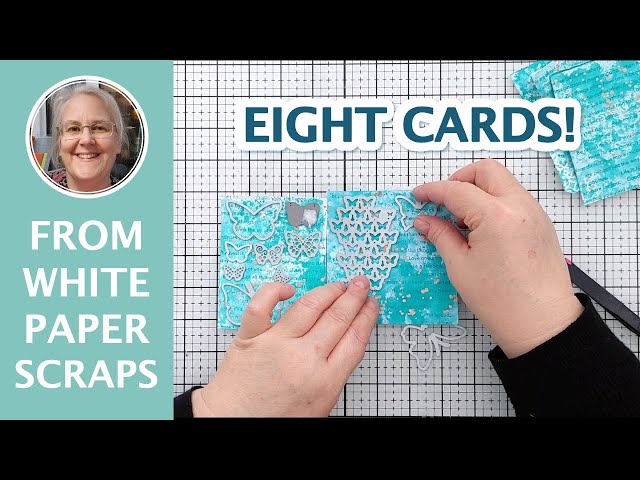 8 DIY Cards from WHITE PAPER SCRAPS! [2025/0