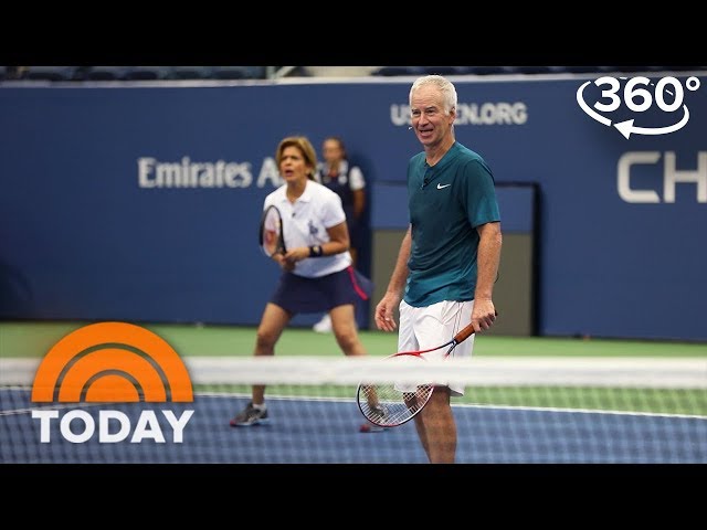 John and Patrick McEnroe Play Tennis With TODAY Anchors in 360 | TODAY