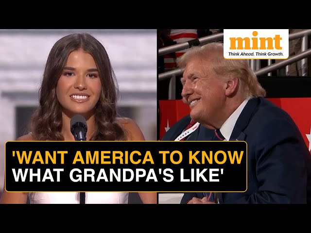 Unmissable Moment As Donald Trump Beams, Audience Claps As His 17 Yr Old Granddaughter Speaks At RNC