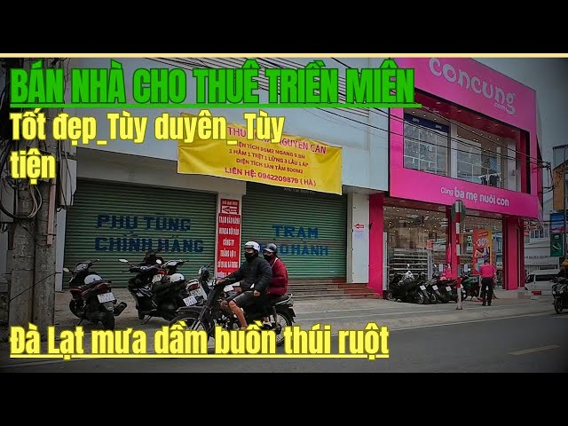 ĐÀ LẠT MƯA DẦM BUỒN THÚI RUỘT. BÁN NHÀ CHO THUÊ TRIỀN MIÊN