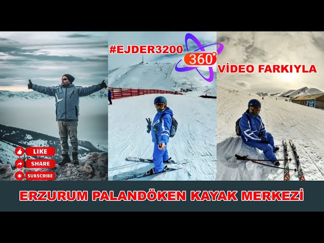 ERZURUM PALANDÖKEN KAYAK MERKEZİNDE 360 DERECE KAYAK KEYFİ #ejder3200 #palandöken