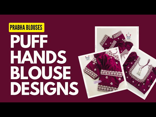 Puff hands maggam work blouse designs / prabhablouses / maggamwork