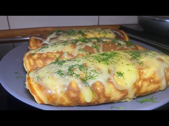 Egg roll with cheese filling - a very tender and tasty appetizerStep-by-step recipe