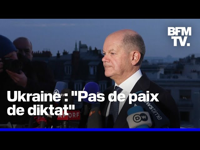 Défense européenne, Ukraine... Olaf Scholz s'exprime après la réunion à l'Élysée