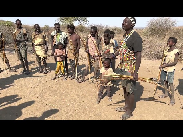 Men From Hadzabe Tribe Introduce Themselves Using Their Clicking Language