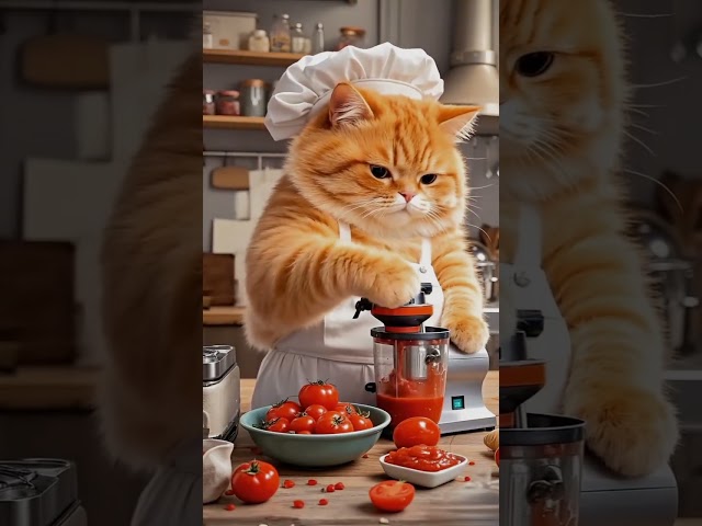 Cat Cooking #youtubeshorts  #boss  #foryou #foryoupage #foryoupage❤️❤️