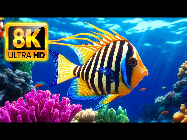 8K Underwater Wonders 🐳 Tropical Fish, Jellyfish Aquarium, Coral Reef - Stress And Anxiety Relief