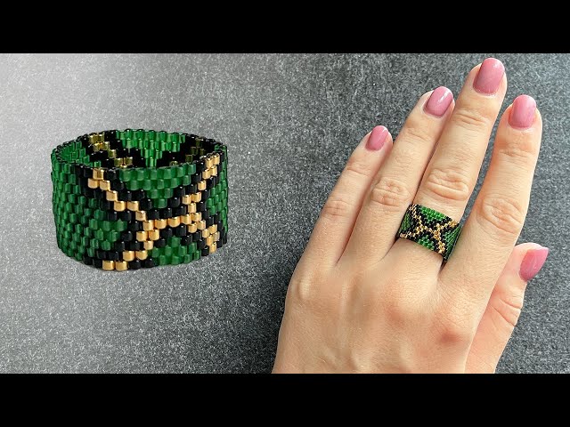 Кольцо Питон из Бисера | Beaded Python Ring