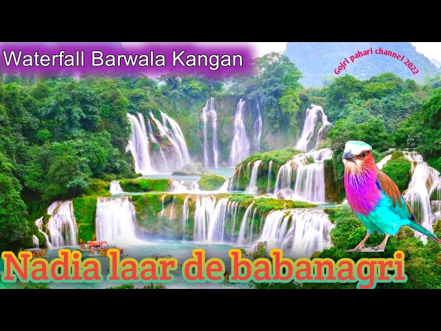 Nadia laar de♥️Barwala waterfall🌹Gojri song Gojri geet pahari geet Gojri pahari mahiya Gojri pahari