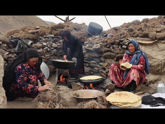 Organic Mountain Village Life in Afghanistan | Shepherd Mother Cooking Shepherd Food in the Village