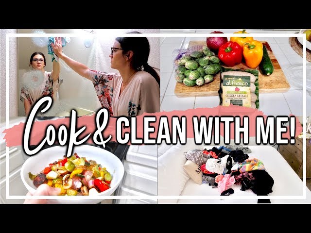 COOK AND CLEAN WITH ME 2019 // CLEANING MOTIVATION // HEALTHY DINNER IDEAS // WHOLE 30 & PALEO