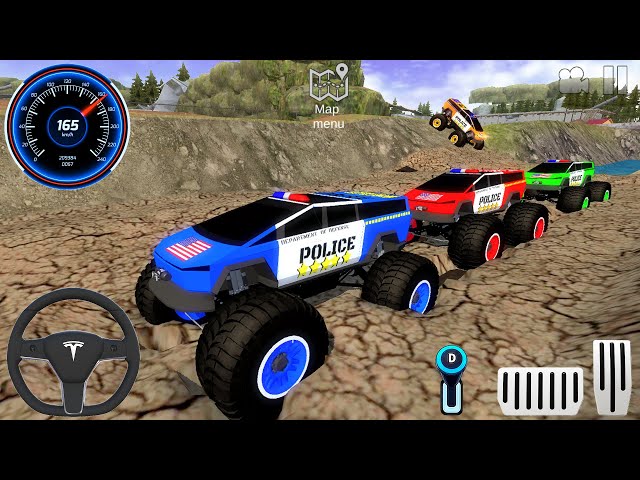 Juegos De Carros - Police Monster Trucks Impossible Driver #2 - Car Extreme Racing Android GamePlay