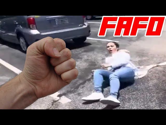 Woman Finds Out That You Shouldn't Punch Men in Parking Lots