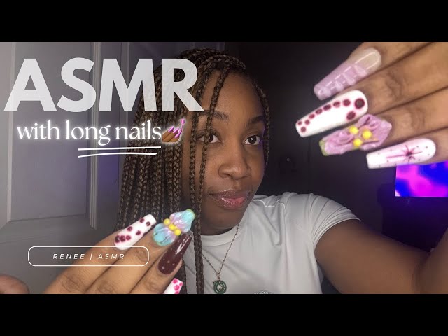 asmr | tapping on random stuff w/ long nails💅🏾(whispering + mic tapping)