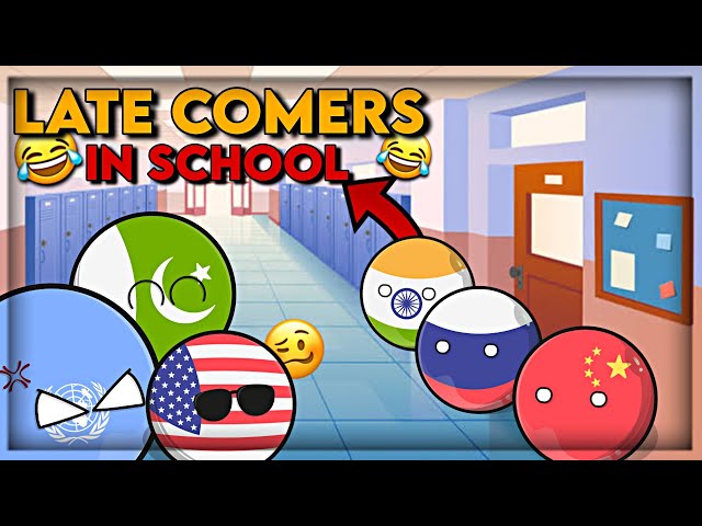 Late Comers🥱 In School 😂 [Funny💯] || India Is Late 🔥 || Countries In School 💥 || Crazy Mapping