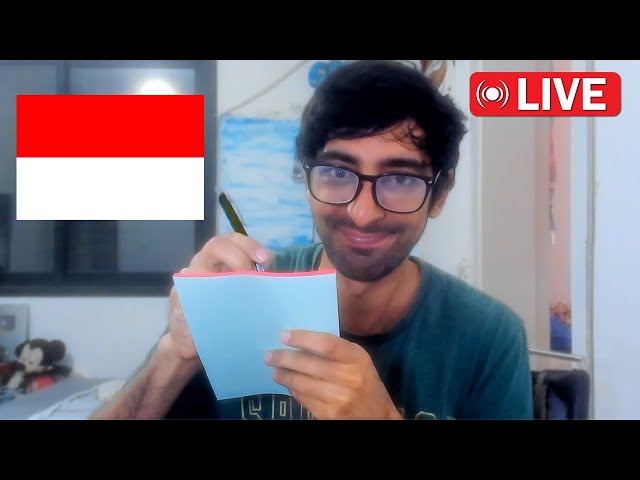 🔴[LIVE] Learning Indonesian for the first time!