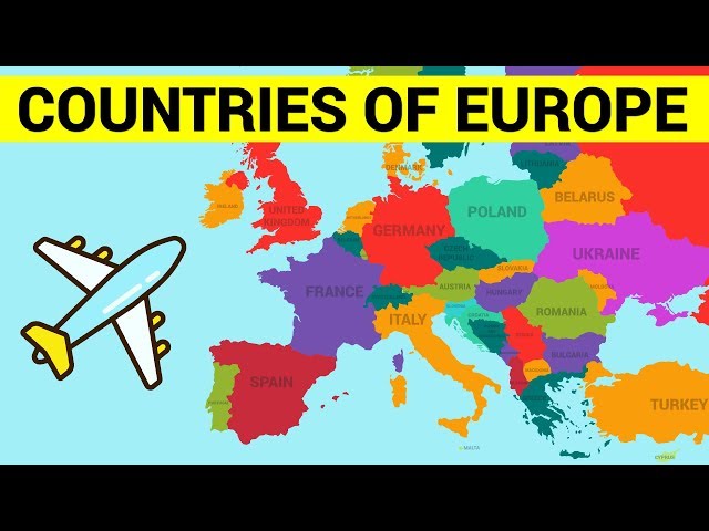 COUNTRIES OF EUROPE for Kids - Learn European Countries Map with Names