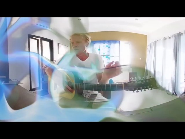 360 Virtual Reality Music Video Rock Guitar Licks on a Fender 12 String Acoustic