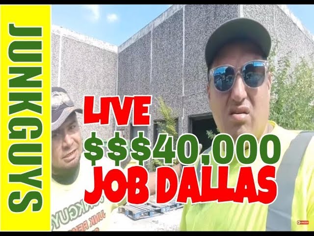 $40,000 Job In Dallas Texas commercial clean out of building / www.junkguysdfw.net