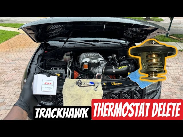 JEEP TRACKHAWK THERMOSTAT DELETE INSTALL!#trackhawk #jeeptrackhawk