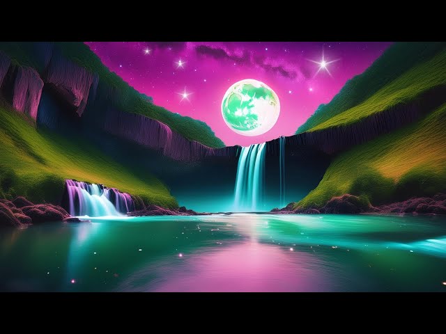 Relaxing Sleep Music for Babies with Waterfall Sounds, Crickets - Calming Nature Night Sounds