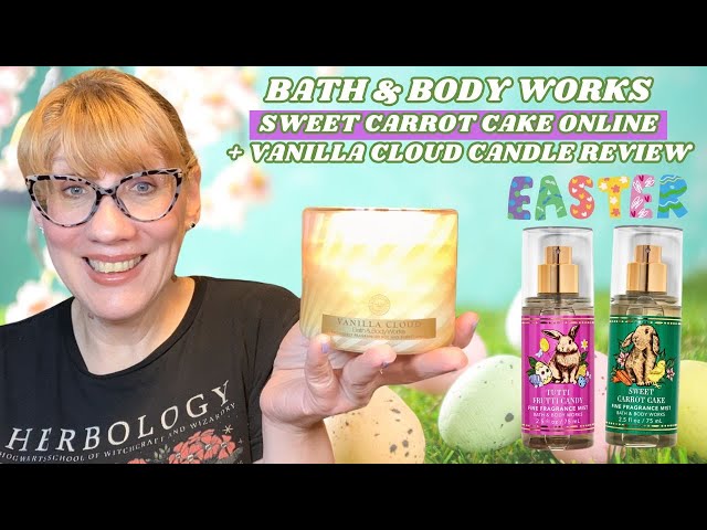 Bath & Body Works Sweet Carrot Cake Online + Vanilla Cloud Candle Review