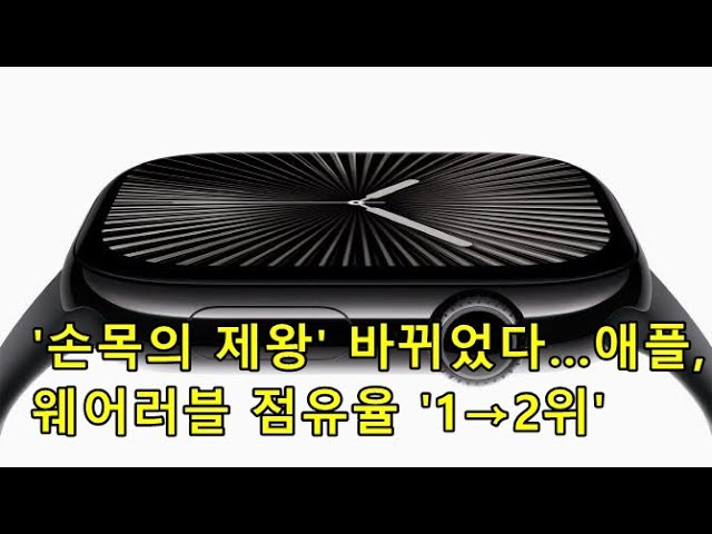 '손목의 제왕' 바뀌었다…애플, 웨어러블 점유율 '1→2위'