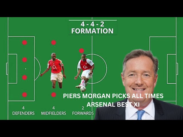 Piers Morgan names his greatest ever Arsenal XI| zinchenko? Thierry Henry & Patrick Vieira, Saka