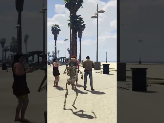 Skeleton in GTA 5 Funny Gameplay #gta5  #gtafunnymoments  #shortsfeed