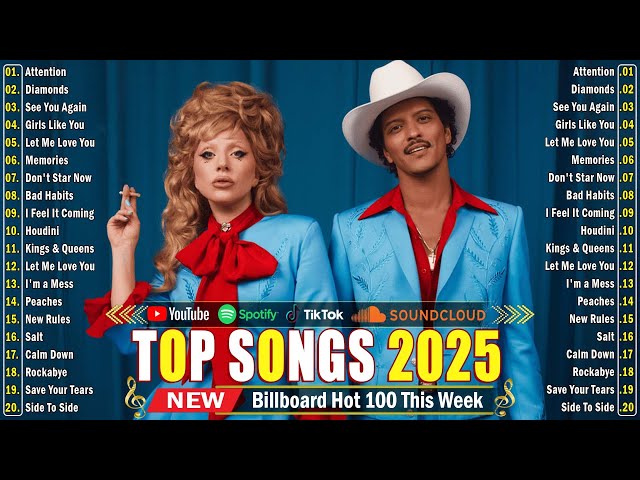 Top 100 Songs 2025 - Adele, Maroon 5, Ed Sheeran, Selena Gomez, The Weeknd, Dua Lipa