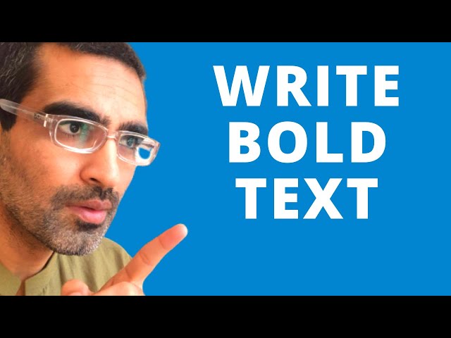 How To Write Bold Text On Facebook 2021