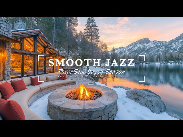 Jazzy Cafe Porch At River Side | Smooth Jazz In Spring Afternoon To Working, Relaxing, Studying