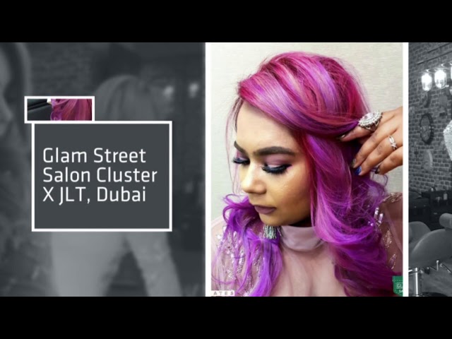 GLAM STREET SALON JLT DUBAI - HAIR COLOR - MAGENTA RED +  LAVENDER