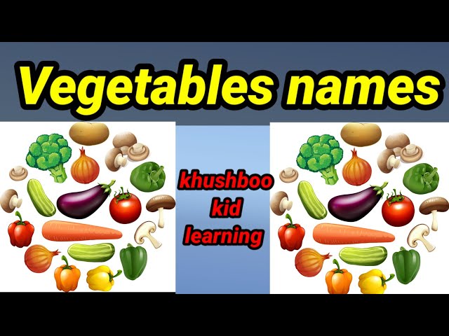 💯💯💯👍👍👍Vegetables names in english!! #@khushipal6237