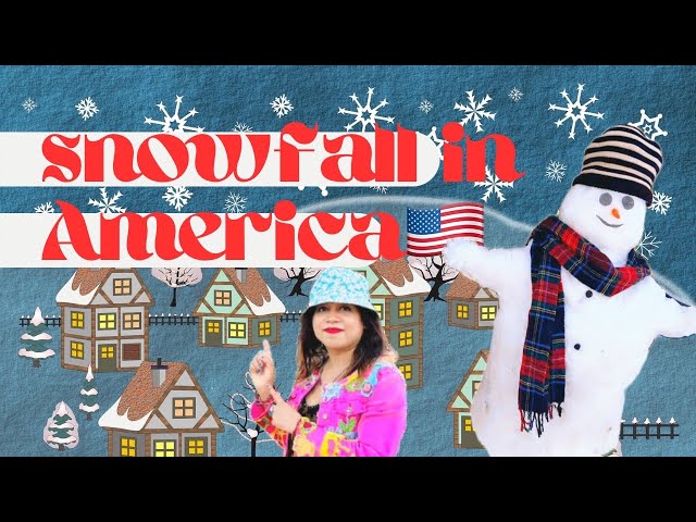 "Magical Moments: Our First Snow Experience Together in America! #snowfall #usa ❄️☃️🌨️