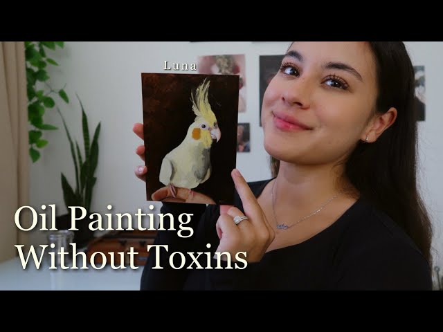 How to Oil Paint WITHOUT Solvents 🌱 Non-Toxic Oil Painting, Art Supplies, Paint With Me 🌟 Art Vlog