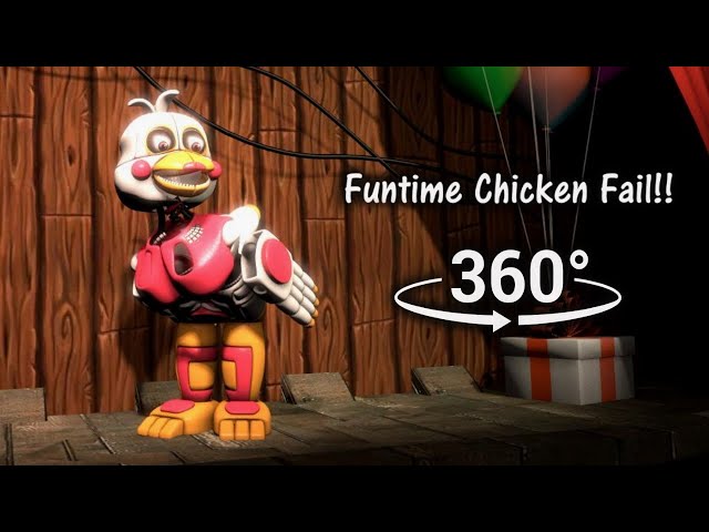 360°| Funtime Chicken fail!! - FNAF6/FFPS [SFM] (VR Compatible)