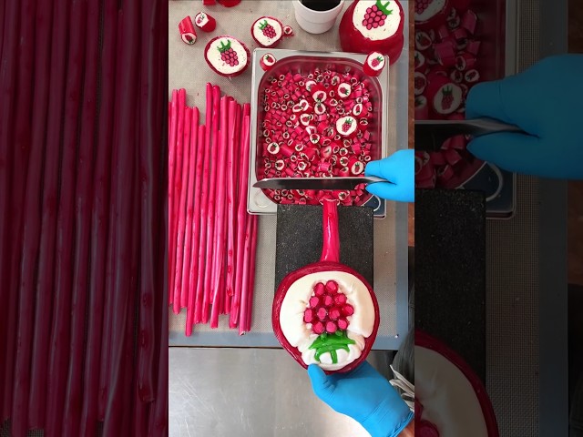 RASPBERRY Candy Art Comes to Life in Satisfying Creations!