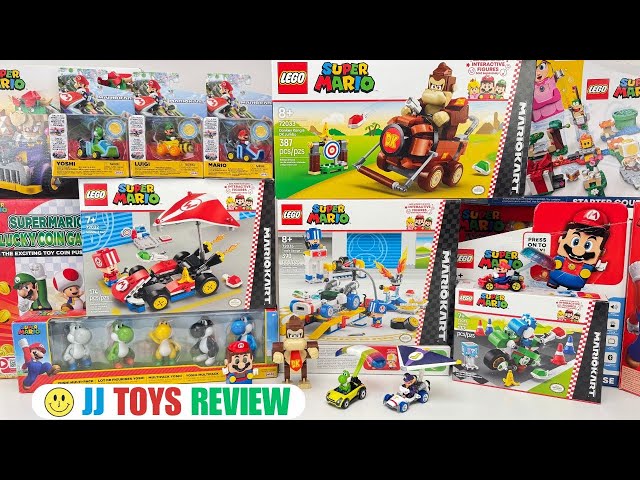 Super Mario Bros Toys Unboxing Review ASMR | All the Newest Mario Cart LEGO Sets