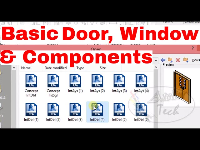 Door, Window & component Families | Revit Architecture 2017 | Basics Easy Tutor-TAMIL |  L5