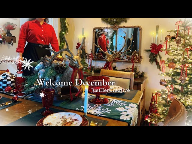 How I Transform a Very Cozy  Dining Room for Christmas | How I Enjoy my Christmas Days ♥️, Baking