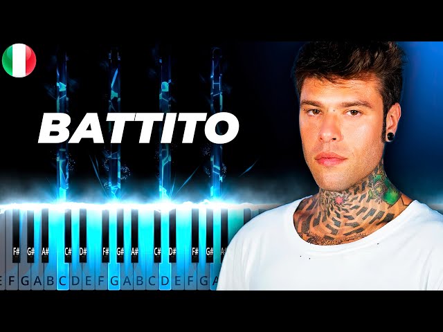 Fedez - BATTITO - Sanremo 2025 - piano karaoke instrumental cover