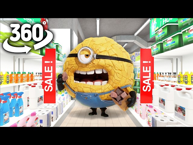 Mega Minions Jerry in Supermarket  | 360° VR