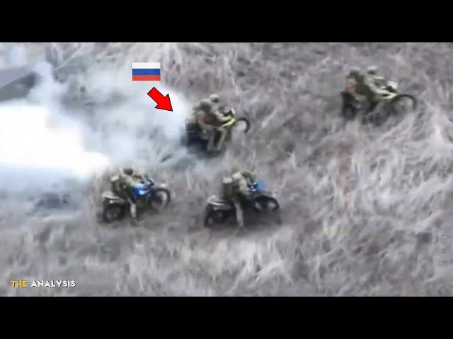 Horrible! Ukrainian FPV drones mercilessly blowup Russian soldiers one by one in heavy battle