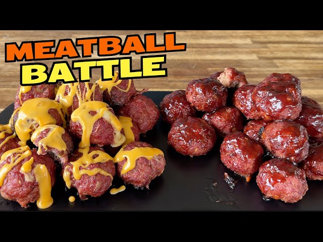 Smoked Meatballs Recipe 2 Ways - BBQ vs Cheesesteak