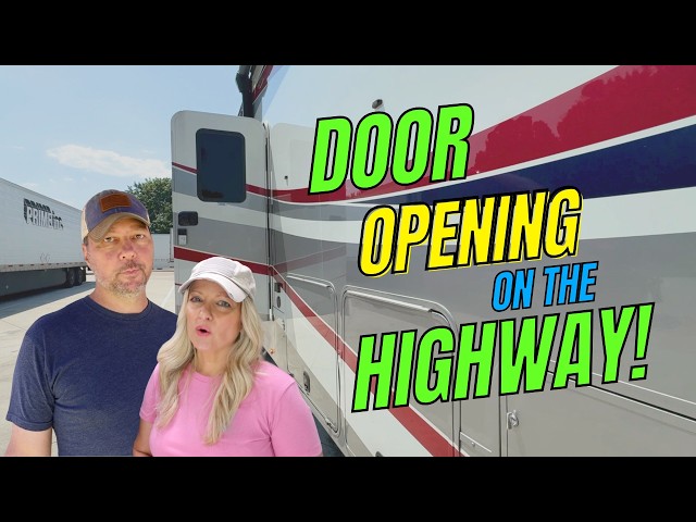 Travel Day Door Repairs on our way to RV Downsizing! (45ft to 20ft!)