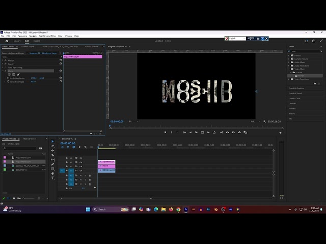 How to create a Video in Text Reflection Effect in Adobe Premiere Pro