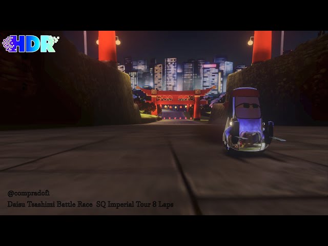 [HDR] Cars 2 The Video Game | Daisu Tsashimi - Battle Race (SQ) | Imperial Tour 8 Laps