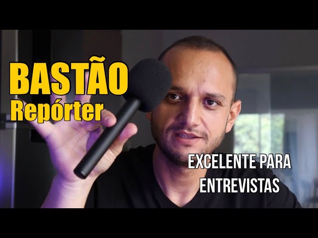 BASTÃO para entrevistas, HASTE para microfone sem fio. MICROFONE REPÓRTER - RELACART REVIEW