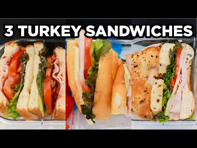 3 Turkey Sandwiches for School Lunch | MOMables Lunch Box Ideas